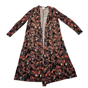 Boho Chic Long Cardigan Womens Sz XS Sweater Pockets Stretch Aztec LuLaRoe
